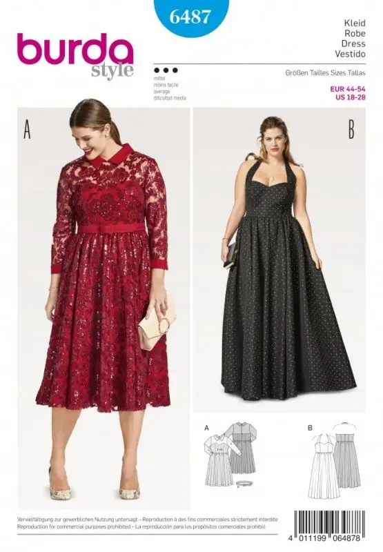 Padrão Burda 6487: Uma Opção Ideal para Costureiras Profissionais e Amadoras