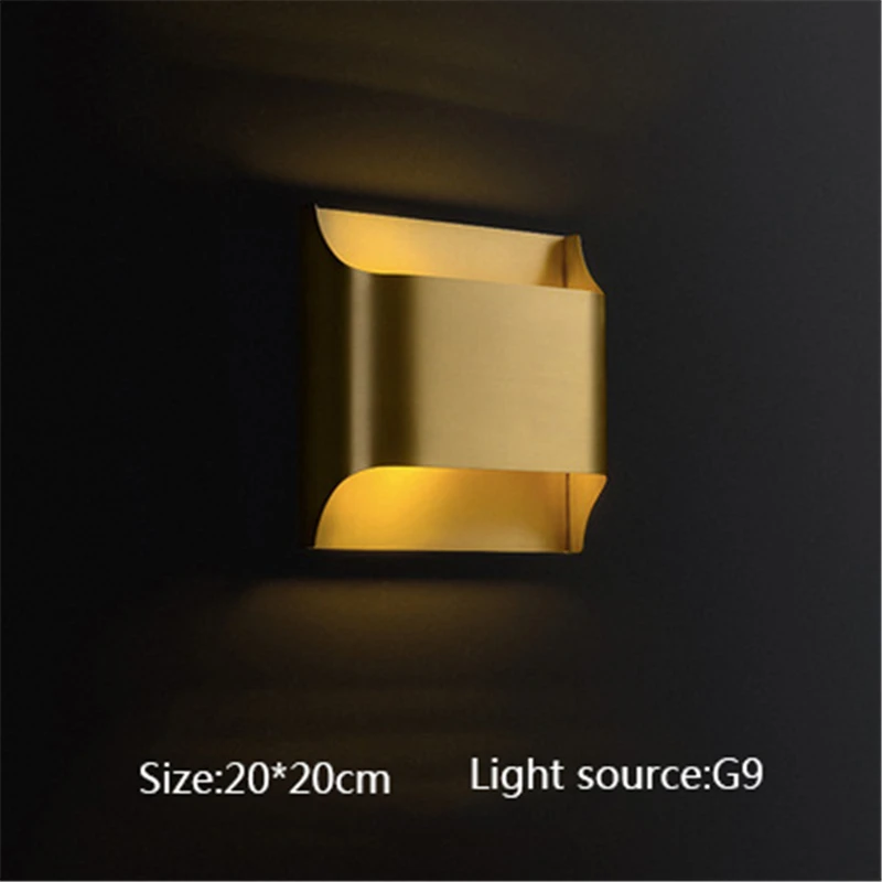 

Full Copper Luxury Post Modern Wall Light Model Room Living Room Bedroom Bedside Decorative Wall Lamp