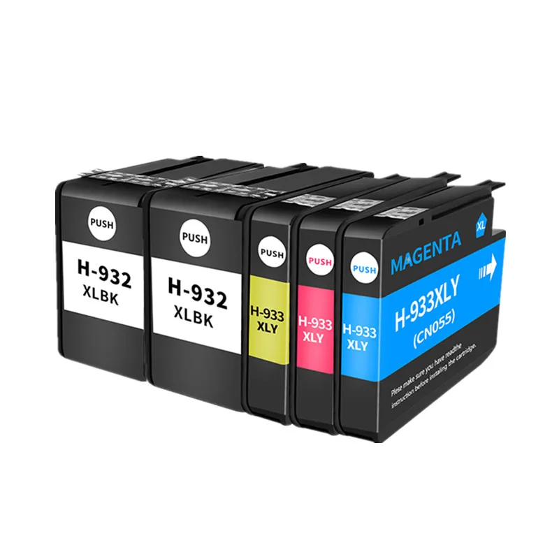 YI LE CAI 10PK 932XL 933XL 932 933 Ink Cartridge compatible for hp Office jet 6100 6600 6700 7110 7610 7612 printer 4pcs/set