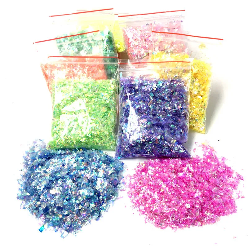 Nail Sequins Irregular Shell Paper Sequin DIY Nail Flakie Colorful Paillette Glitter Nail Art Sequins for 3D Nail Art Decoration