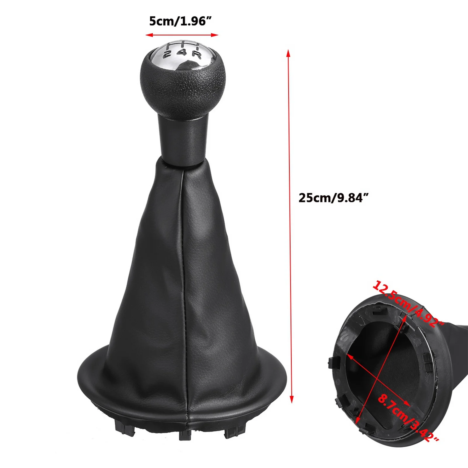 مقبض ناقل حركة من الجلد الصناعي ، ناقل حركة رافعة ، غطاء حذاء Gaiter لسيتروين برلينغو الثالث ، شريك Peugeot--، 5 سربات