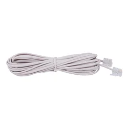 6P2C RJ11 Male to Male Plug Telephone Line Cable Wire 5M