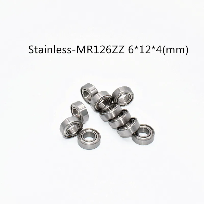 Stainless steel bearing SMR126ZZ 10 Pieces 6*12*4(mm) antirust metal sealed High speed Mechanical equipment parts