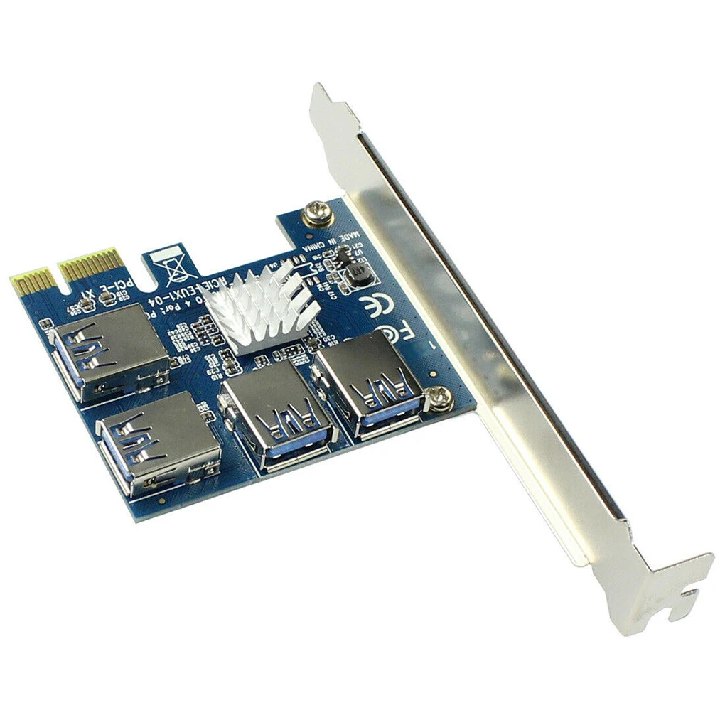 

PCI-E 1 to 4 PCI-E Express Board USB Desktop PC Adapter Accessories