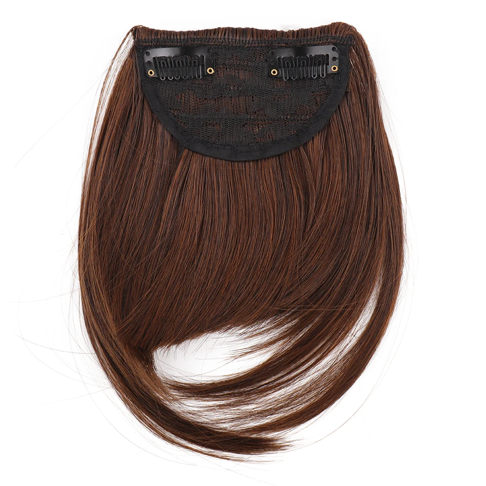 Buqi Fake Bangs False Fringe Clip on Fringe Bangs Black Brown Blonde For adult Women Hair Accessories