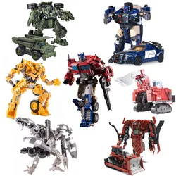 BMB-figura de acción de transformación AOYI H6001, MEGA Galvatron, modelo ABS de 18cm, Big Bee Car Robot OP Commander, juguetes para niños
