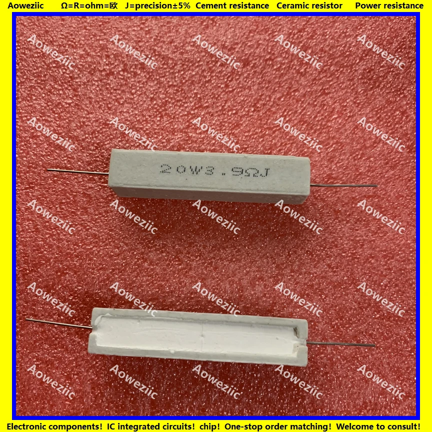 

10Pcs RX27 Horizontal cement resistor 20W 3.9 ohm 20W 3.9R 3.9RJ 20W3R9J Ceramic Resistance precision 5% Power resistance