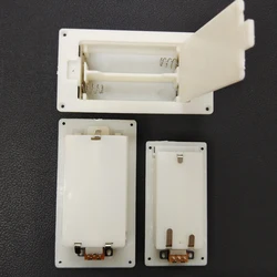 10pcs/lot 2 X AA AAA Rectangular Embedded Batteries Holder Storage Box Case With Switch 2 Slots AA AAA Battery White Cover
