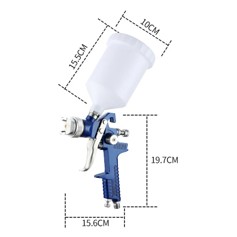 1.4/1.7/2.0mm Nozzle Paint Spray Gun Set Pneumatic Tool Air Regulator Gauge Airbrush For Painting Car Aerograph Power Tools Kit