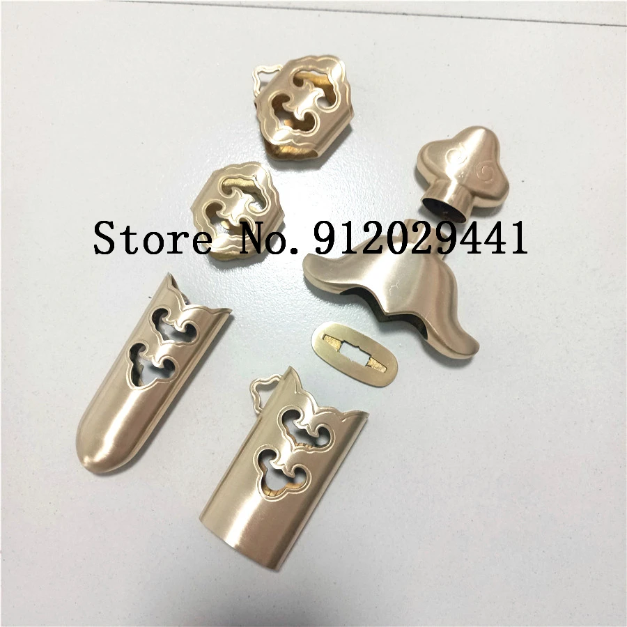 High Quality Real Brass A Set Fittings TaiChi Jian Sword Accessories For Chinese WUSHU Jian Sword Copper Accessories