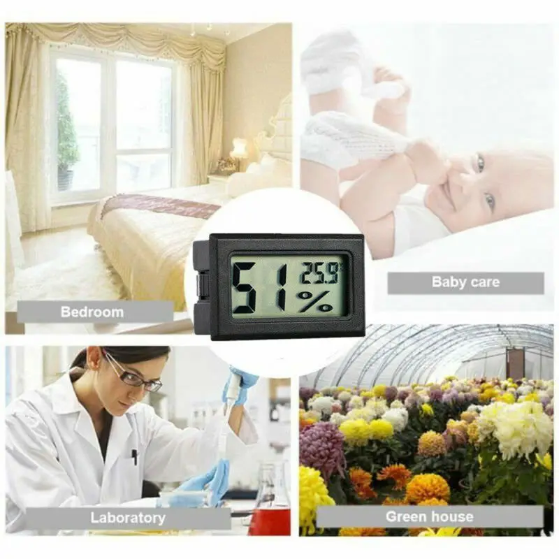 Mini LCD Digital Thermometer for Freezer Temperature -50~110 degree Refrigerator Fridge Thermometer indoor outdoor Probe 1M 2M