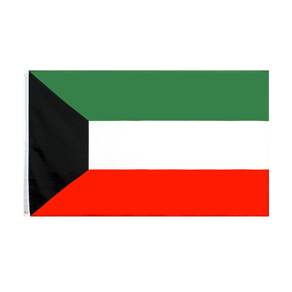 3x5ft Stock Factory Printed Kuwaiti Kuwait Flag