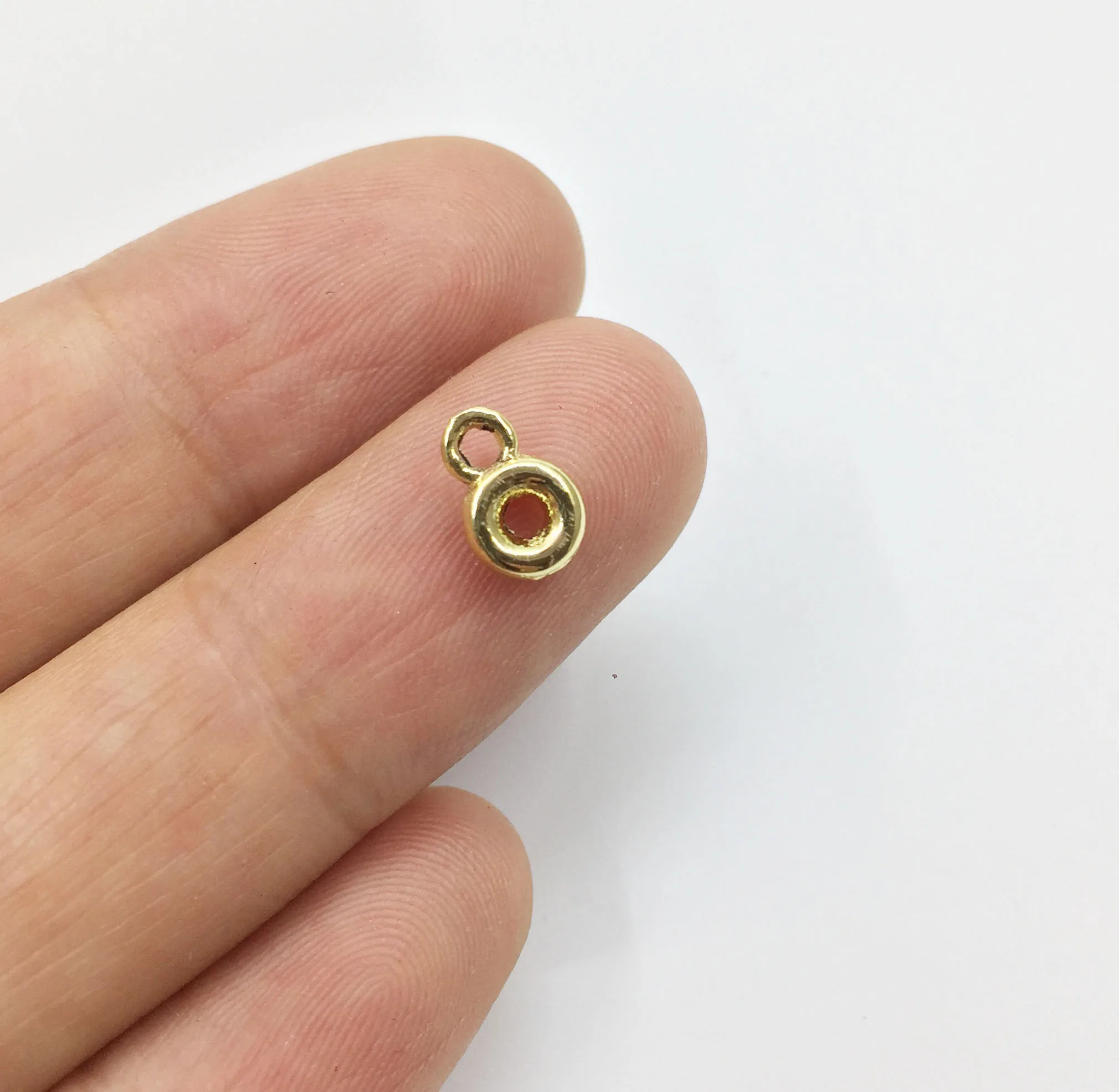 Eruip54 20 قطعة 5 مللي متر دائرة صغيرة سبائك الزنك الخرز Charms قلادة مجوهرات DIY بها بنفسك اليدوية قلادة وأقراط #3