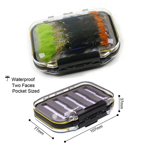 Imagen 2 del producto ICERIO 32 Uds moscas de pesca con mosca Wooly Bugger Streamer mosca húmeda trucha pesca señuelo caja aparejos