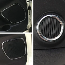 For Mitsubishi Outlander Sport ASX RVR 2013-2023 Chrome Door Interior Speaker Tweeter Frame Sticker Cover Trim Car Styling