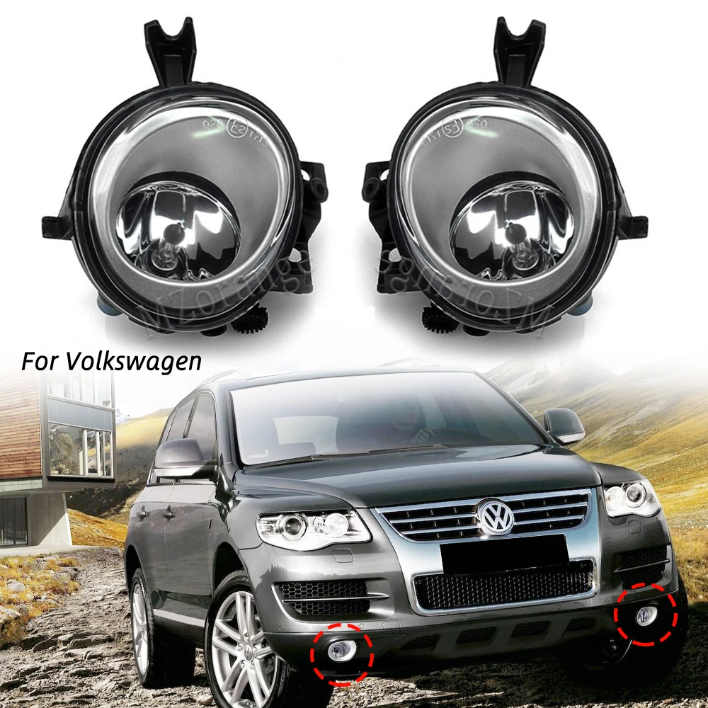 

Fog Lights Halogen Assembly For VW Touareg 2003-2010 Fog Lights Halogen Car Front Driving Fog Lamp Headlight Car Accessories