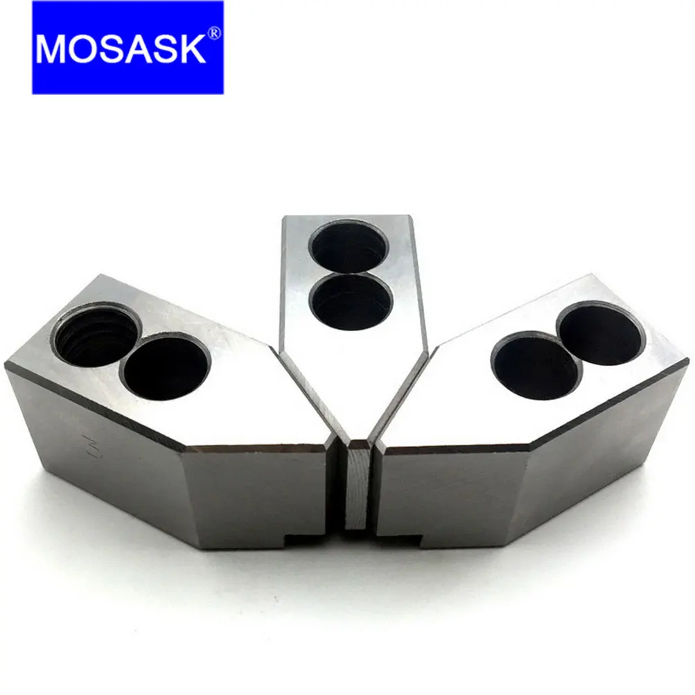 Mosask 90 60 Graus 10 12 Polegada Cnc Torno Mandril Usinagem Hidráulica Ferramenta de Corte Chato Padrão Oco Mandíbula Macia