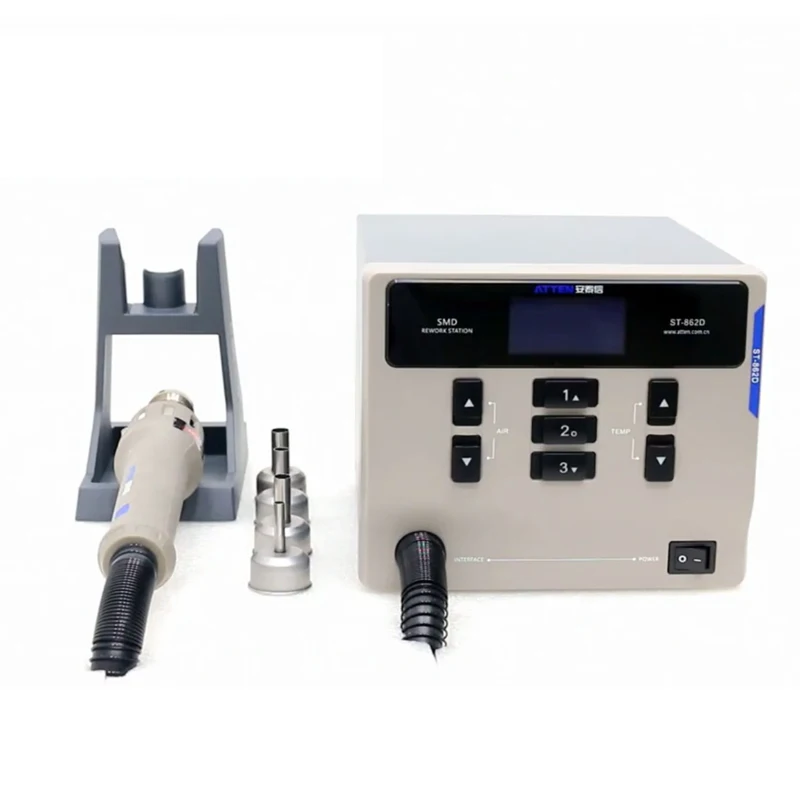 ATTEN ST-862D Soldering Station lead-free Hot Air Gun Intelligent Digital Display BGA Rework Station for Mobile Phone PCB Repair