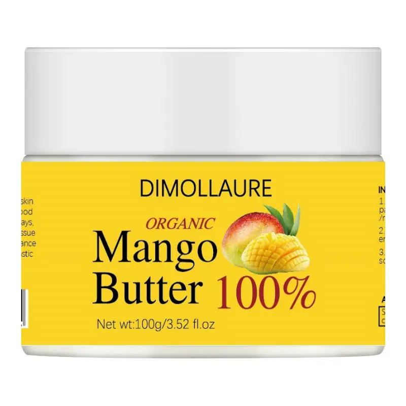 

Dimollaure 100% Organic Mango Butter Raw 100g Plant Skin Care Products Cosmetics Moisturizing Body Oil Handmade Soap Materials