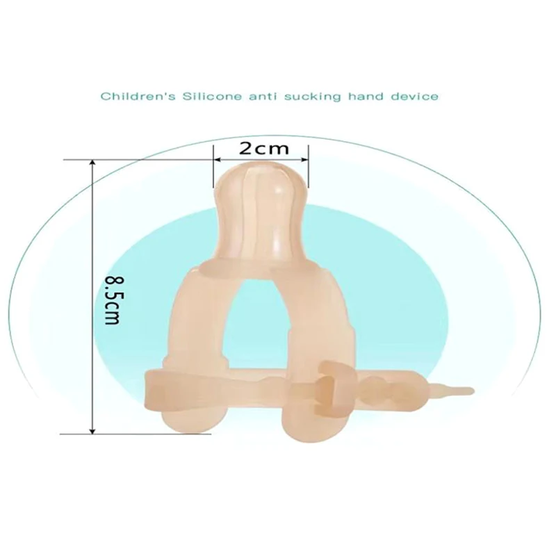 Silicone não tóxico bebê mordedor chupeta luvas mitenes dentição mastigável bebê crianças criança dedo guarda parar polegar sugando pulso