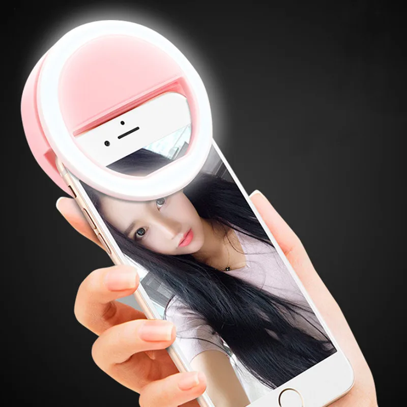 

Portable Novelty Led Selfie Ring Light USB Rechargeable Makeup Lightings Led Selfie Lamp Mobile Phones Live Beauty Fill Light