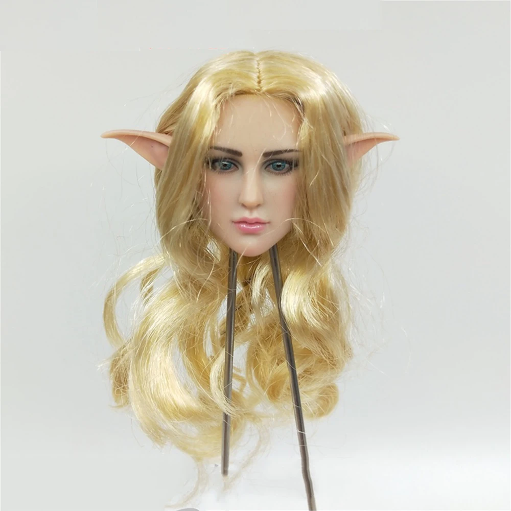 

For Sale TBLeague 1/6th PL2021-175 A Female Elf Archer Black Version Vivid Head Sculpture With Long Hair Model For 12inch Body