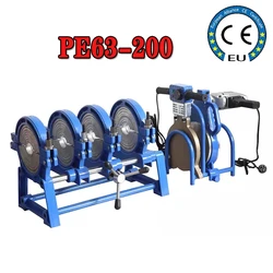 PE63-200 220V Hand Push Type Butt Welding Machine Fusion Welding Machine Pipe Hot Melt Machine Precision PE Butt Fusion Welder