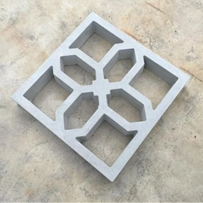 Cement Antique Brick Mold Square Garden Window Making Brick Mould 3D Carving Anti-Slip Concrete Plastic Paving Molds 40x40x7cm