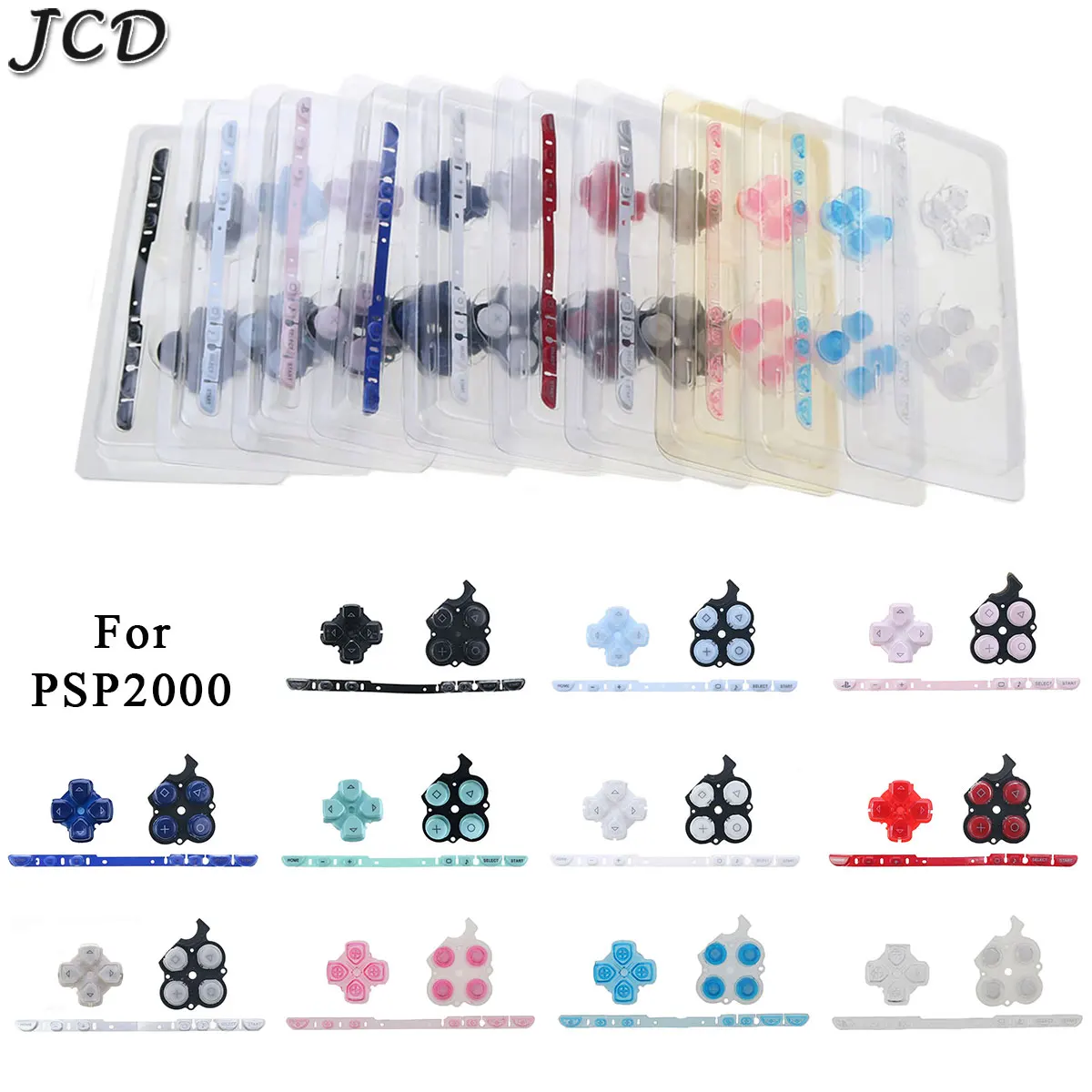 

JCD 1set Colorful Left Right Buttons Set Replacement for PSP 2000 for PSP2000 Game Console Buttons Kit Repair Part