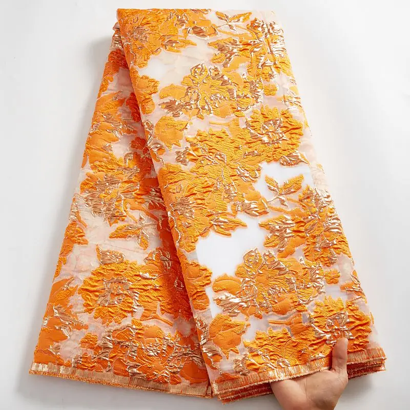 Ultimo tessuto broccato africano tessuto di pizzo jacquard francese di alta qualità materiale di pizzo nigeriano per abito da festa di nozze S2539