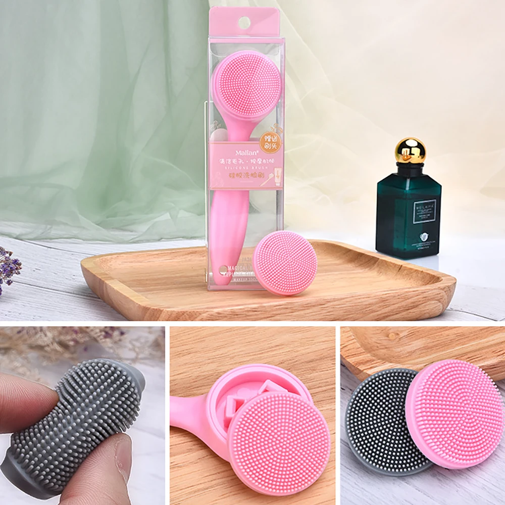 Facial Cleansing Brushes Soft Hair Face Massager Silicone Washer For Face Brush Cleanr Blackhead Remover Portable Skin Care Tool