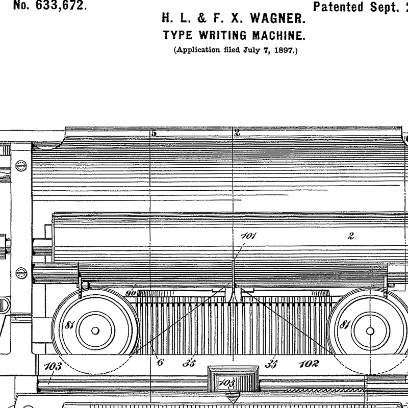 مكتب آلة كاتبة براءة العمل آلة كاتبة جدار الفن قماش يطبع أمين الملصقات مكتب ديكور blueمخطط اللوحة #2