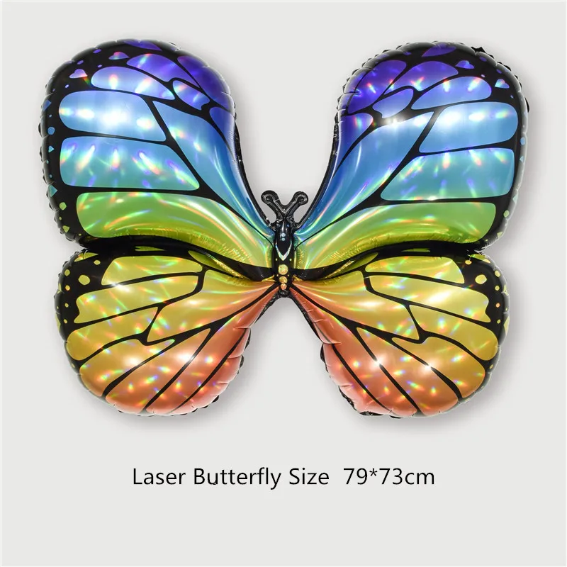 Laser Butterfly Balloons Gradient Insect Ball Colourfully Butterfly Helium Balloon Birthday Party Wedding Decorations Bow