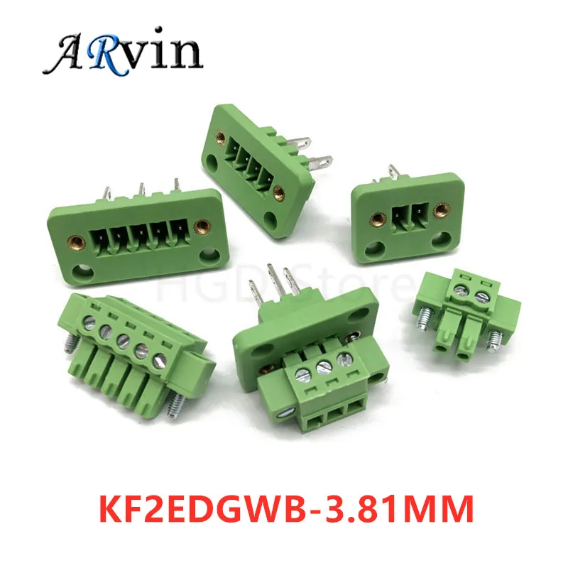 

10Set KF2EDGWB-3.81MM Through Wall Plug Terminal Spacing - 2p3p4p5p6p7p8p ~ 12p