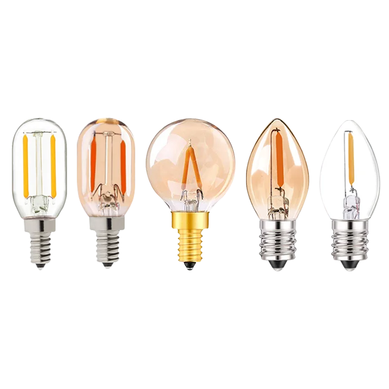 

G40 T22 T20 Globe Vintage LED Filament Light Bulb 1W 2200K E12 E14 110V 220V Gold Tint Dimmable Lamp Decorative Chandelier Light