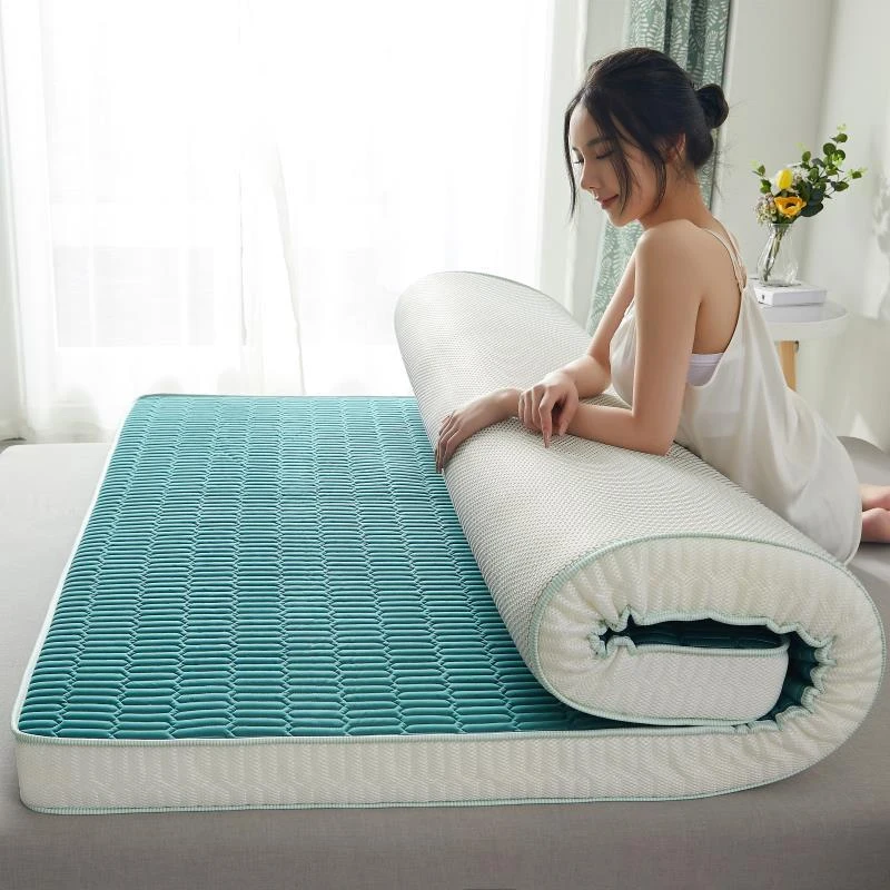 latex sponge filling Mattress Floor mat Foldable Slow rebound Tatami Cotton Cover Bedspreads thickness Twin King Queen Size