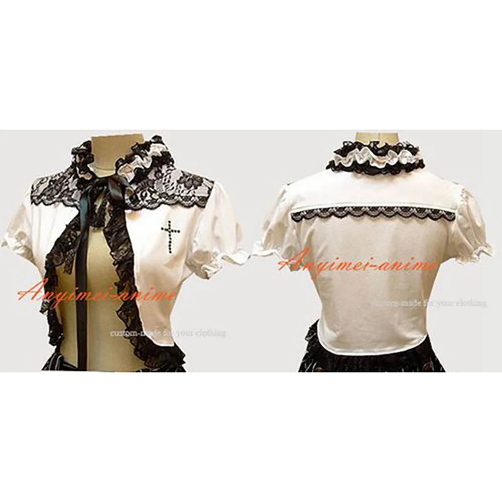 

fondcosplay Gothic Lolita Punk Fashion Shirt Coat White Bomber cotton Jacket Cosplay Costume CD/TV[CK1302]