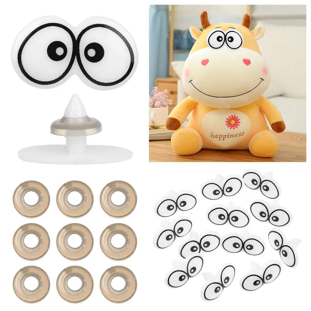 20 Pairs Cartoon Dolls Safety Eyes With Washers Puppets Toys Stuffed Animal Eye Supplies Handmade Material DIY Accessories