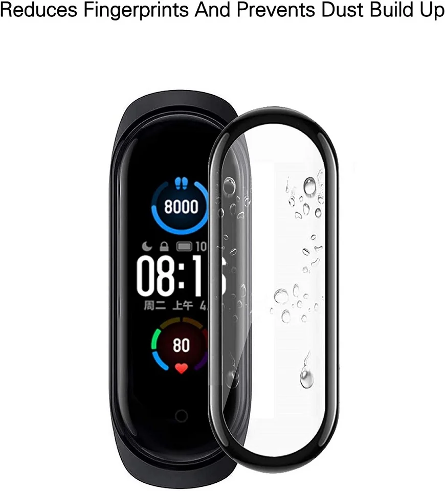 2 uds. De película protectora para Xiaomi Mi Band 6 5 4, Pantalla Completa 3D, película compuesta curvada para reloj inteligente, Protector de pantalla