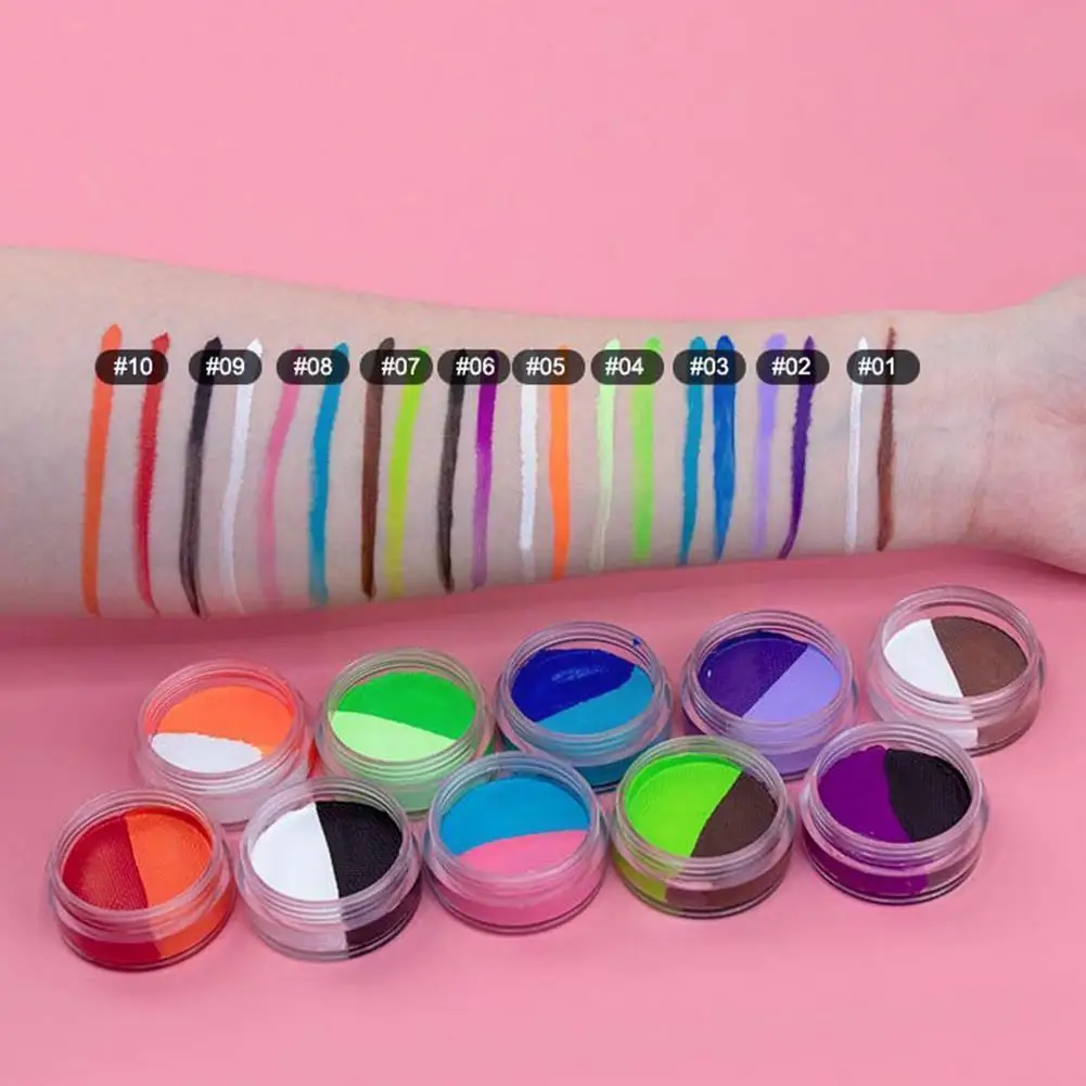 Face Paint Water Based Split Cake Body Face Paint Makeup Cream Eyeliner Eyeliner Water Colors Remove Activated Dual Easy