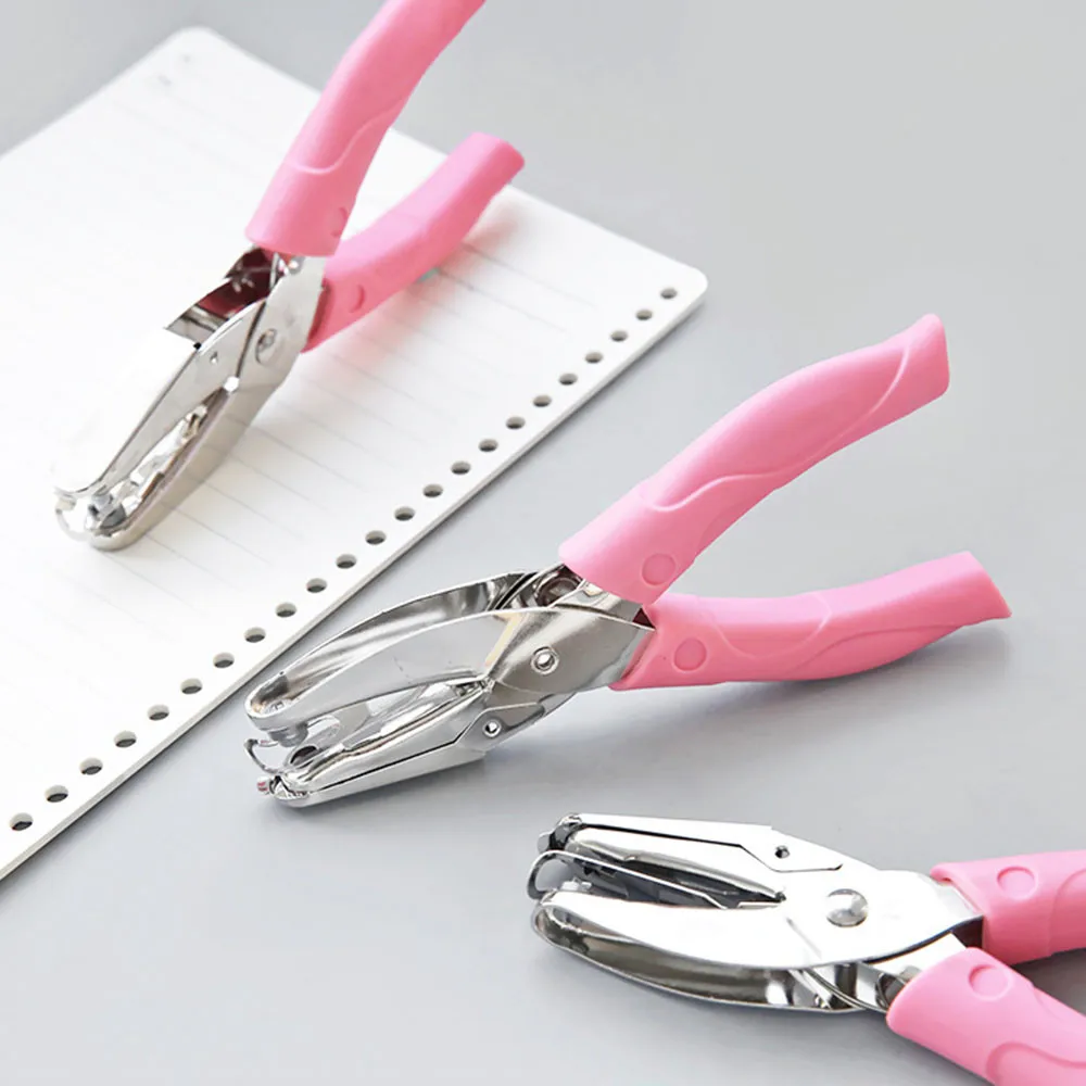 Handle Hole Punch DIY Loose-leaf Paper Cutter Single Hole Puncher For Scrapbooking Tools Office Binding Supplies