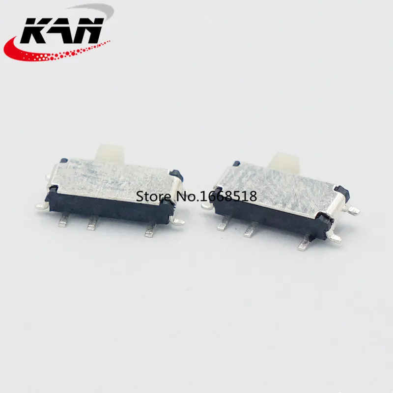 50Pcs Mini 7-Pin On/Off 1P2T SPDT MSK-12C02 SMD Toggle Slide Switch For MP3 MP4