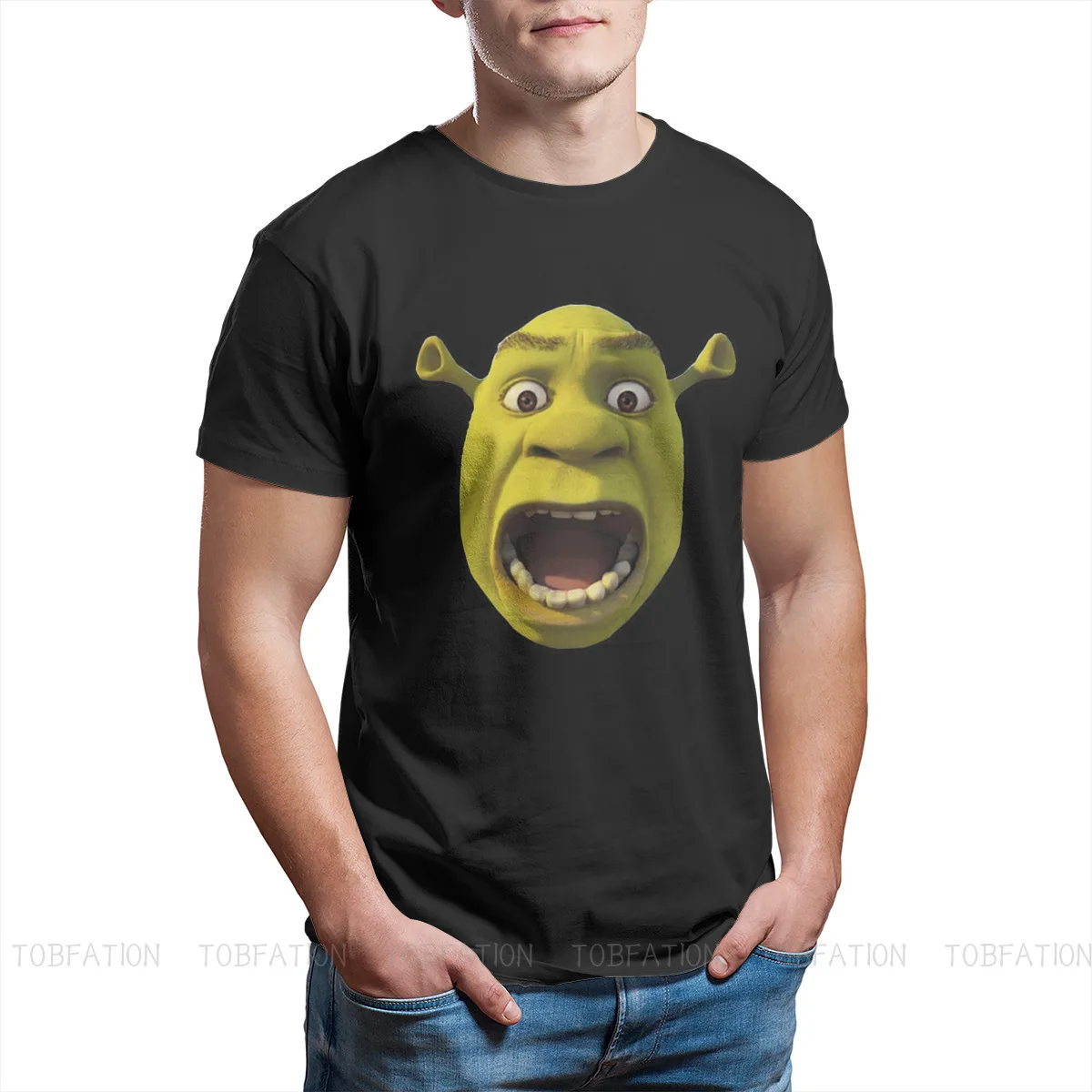 Shrek Donkey Princess Fiona Blind Mouse Fairy Tale Movie Original TShirts Get Shreked Personalize Homme T Shirt Hipster Clothing