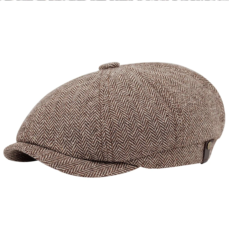 Male Plus Size Ivy Hat Big Head Man Autumn and Winter Newsboy Cap Top Grade Beret Caps 58cm 60cm Two sizes