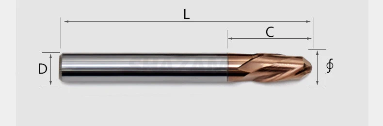 Fräsen Cutter Legierung Beschichtung Wolfram Stahl Werkzeug Cnc Bearbeitungs Hrc65 Kugelkopffräser FLASH-SHAZAM Top Fräser Maschine Schaftfräser – Detail 3