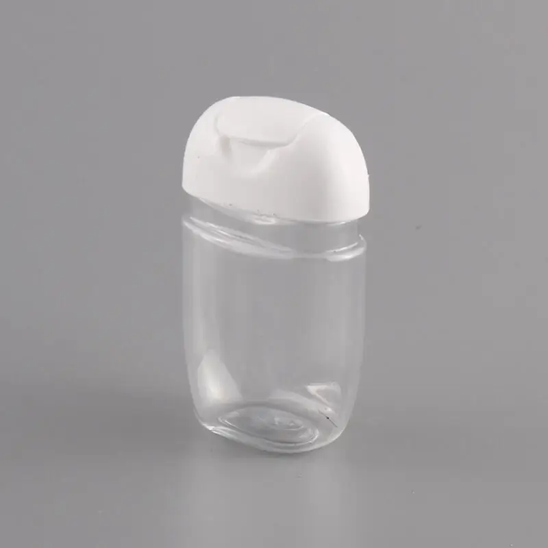 30ml PET plastic half round flip cap bottle disinfectant hand sanitizer bottle for children LX2866