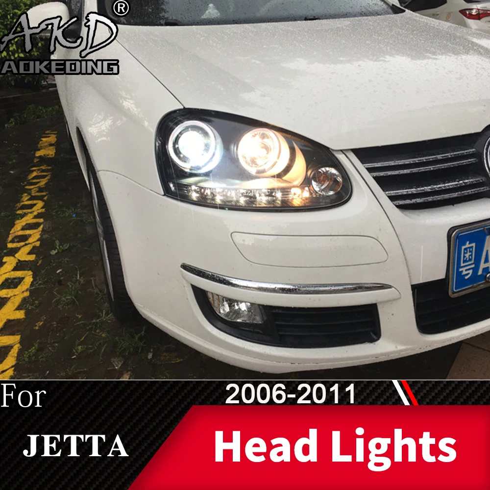 Head Lamp For Car VW Jetta 2006-2011 Jetta Gli Headlights Fog Lights Day Running Light DRL H7 LED Bi Xenon Bulb Car Accessory