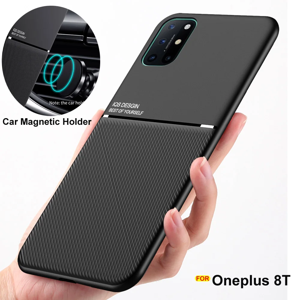 Built-in Magnet Plate Car Magnetic case For Oneplus 8T case shockproof hard case for oneplus nord 5g case oneplus 8 7T pro cover