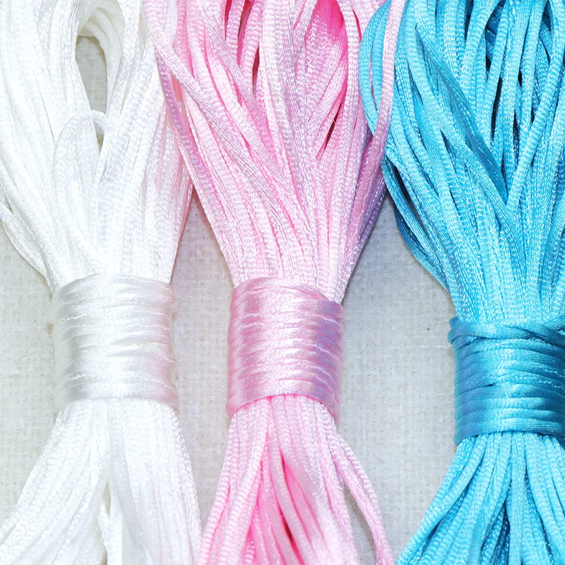 Joepada Siliconen Kralen Tandjes Ketting Accessoires Baby Bijtring Rattail 1.5Mm Polyester Cord Diy Voor Sieraden Charms Hangers