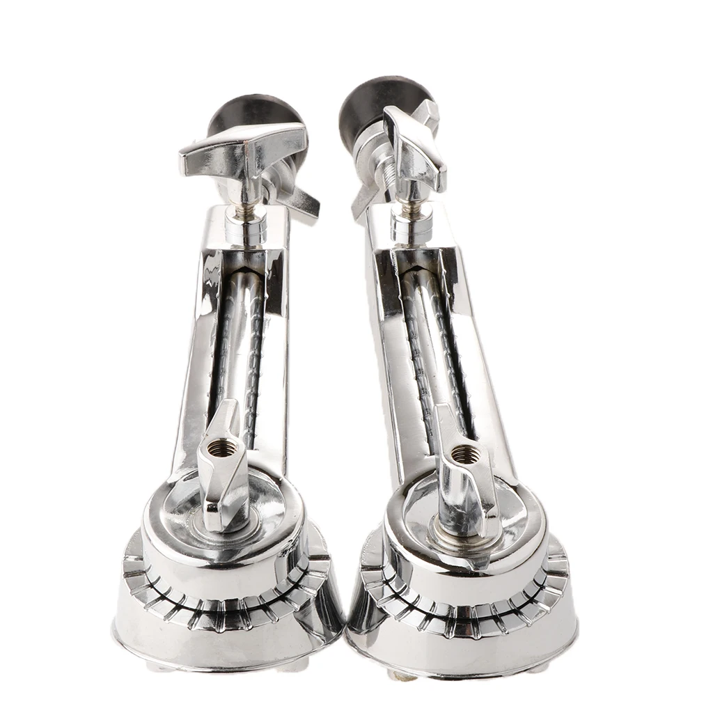 Bass Drum Legs, Bass Drum Spurs 1 Pair Iron Plating Metal Anti-Rust Stable Bass Drum Leg Drum Stands for Precussion Instrument